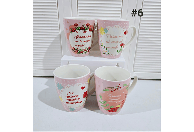 TAZA FELIZ DIA MAMÁ DE 350ML (AL AZAR) 🌸🤱🏾