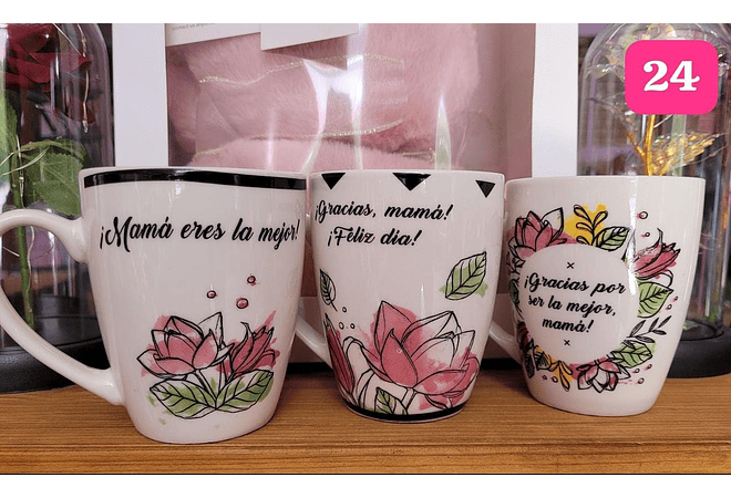 TAZA FELIZ DIA MAMÁ DE 350ML (AL AZAR) 🌸🤱🏾