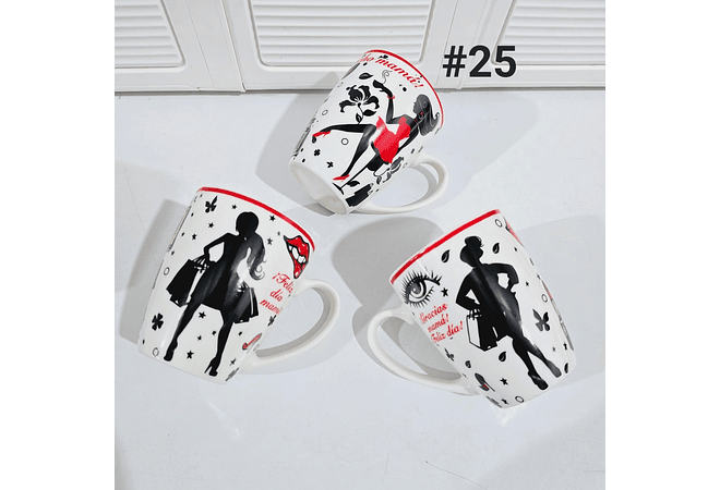 TAZA FELIZ DIA MAMÁ DE 350ML (AL AZAR) 🌸🤱🏾