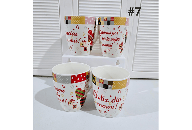 TAZA FELIZ DIA MAMÁ DE 350ML (AL AZAR) 🌸🤱🏾