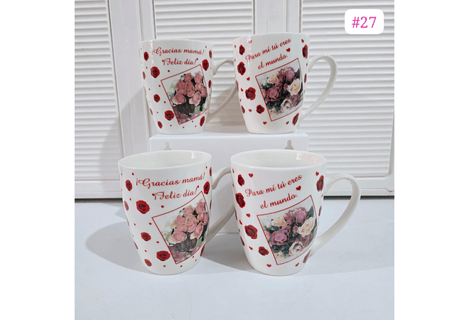 TAZA FELIZ DIA MAMÁ DE 350ML (AL AZAR) 🌸🤱🏾