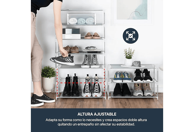 ORGANIZADOR PARA ZAPATOS COLOR GRIS MOD# 8105-9   👞🗄️