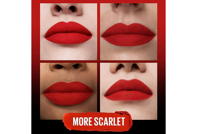 💋MORE SCARLET LABIAL SENSATIONAL ULTIMATTE SLIM LIPSTICK DE MAYBELLINE NEW YORK MOD# 50Z200