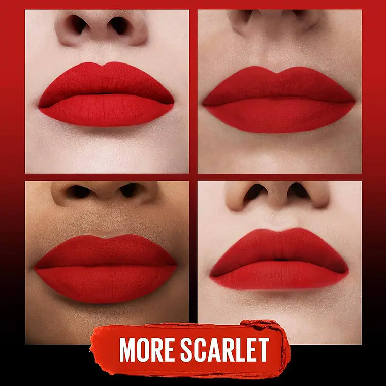 💋MORE SCARLET LABIAL SENSATIONAL ULTIMATTE SLIM LIPSTICK DE MAYBELLINE NEW YORK MOD# 50Z200 3