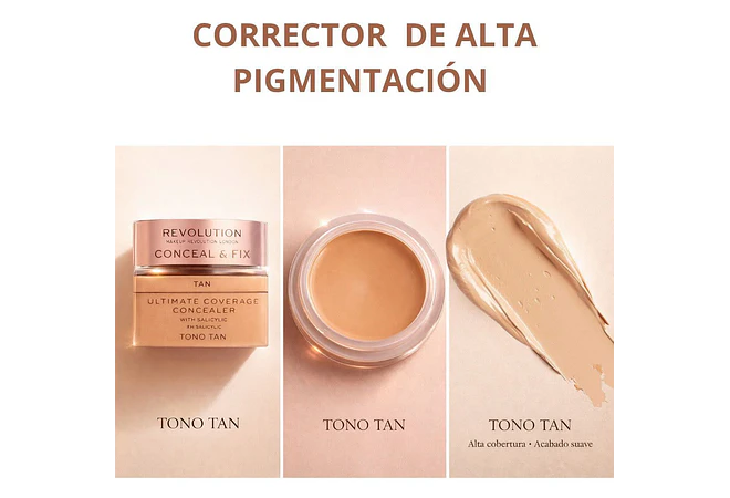 CORRECTOR REVOLUTION CONCEAL & FIX ULTIMATTE CONVERGE EN EL TONO TAN MOD# R249  🦋🌼