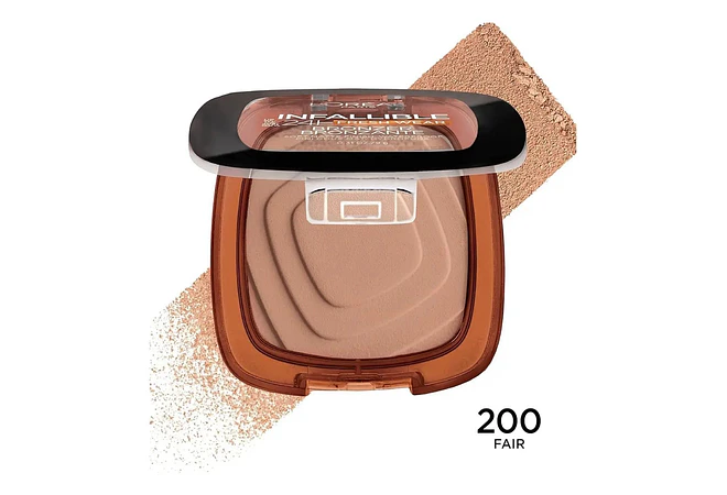 🛍️#200 FAIR PÁLE BRONCEADOR EN POLVO COMPACTO L'ORÉAL PARÍS INFALIBLE 24H FRESH WEAR BRONZER MOD# JEW80W  💋