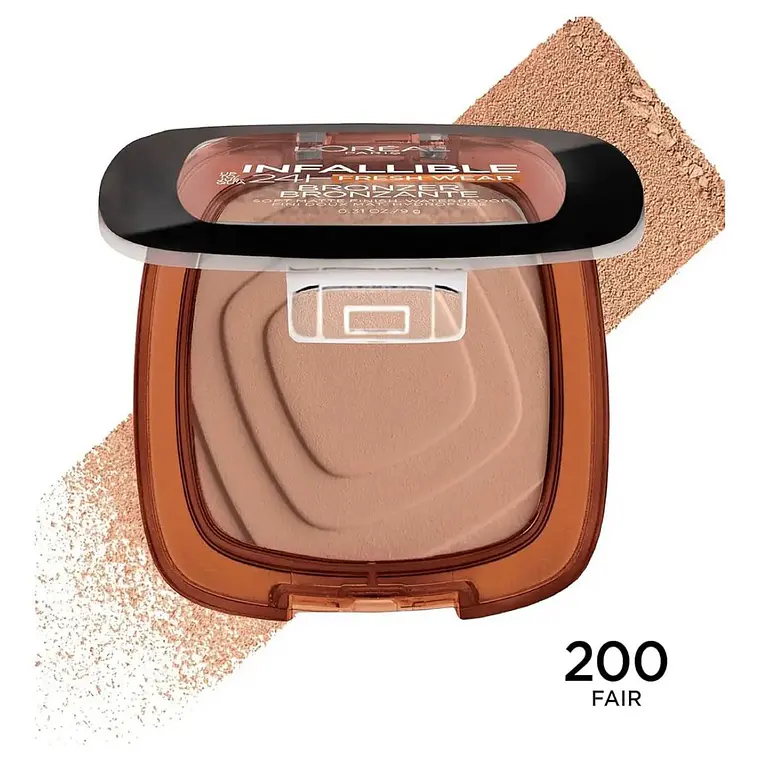 🛍️#200 FAIR PÁLE BRONCEADOR EN POLVO COMPACTO L'ORÉAL PARÍS INFALIBLE 24H FRESH WEAR BRONZER MOD# JEW80W  💋 1