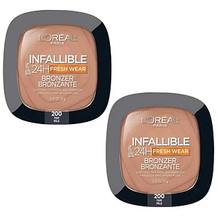 🛍️#200 FAIR PÁLE BRONCEADOR EN POLVO COMPACTO L'ORÉAL PARÍS INFALIBLE 24H FRESH WEAR BRONZER MOD# JEW80W  💋
