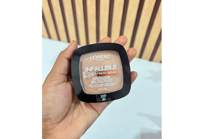 🛍️#200 FAIR PÁLE BRONCEADOR EN POLVO COMPACTO L'ORÉAL PARÍS INFALIBLE 24H FRESH WEAR BRONZER MOD# JEW80W  💋