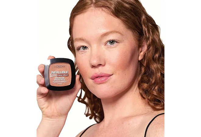🛍️#200 FAIR PÁLE BRONCEADOR EN POLVO COMPACTO L'ORÉAL PARÍS INFALIBLE 24H FRESH WEAR BRONZER MOD# JEW80W  💋
