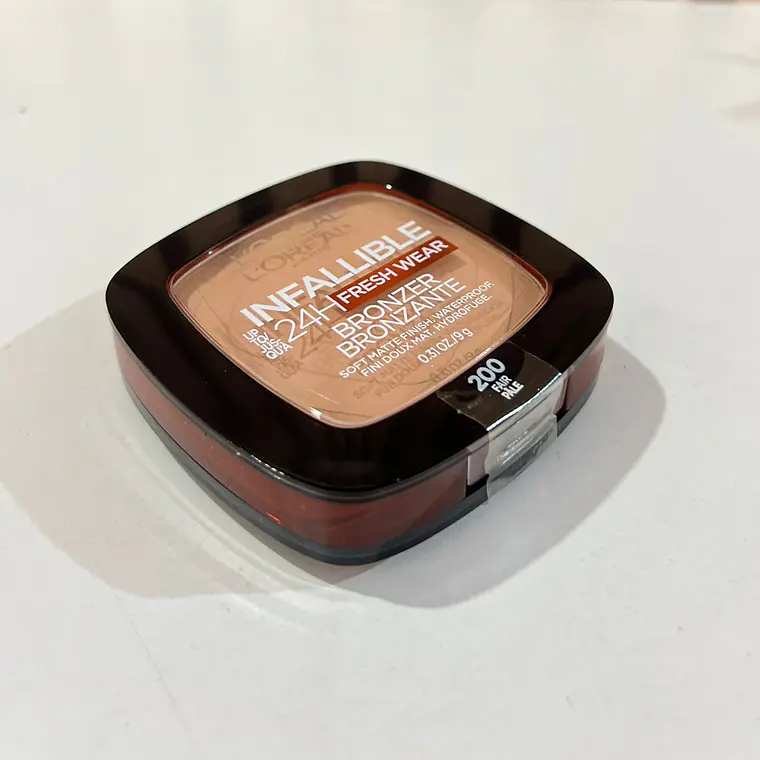 🛍️#200 FAIR PÁLE BRONCEADOR EN POLVO COMPACTO L'ORÉAL PARÍS INFALIBLE 24H FRESH WEAR BRONZER MOD# JEW80W  💋 5
