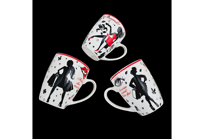 TAZA FELIZ DIA MAMÁ DE 350ML (AL AZAR) 🌸🤱🏾