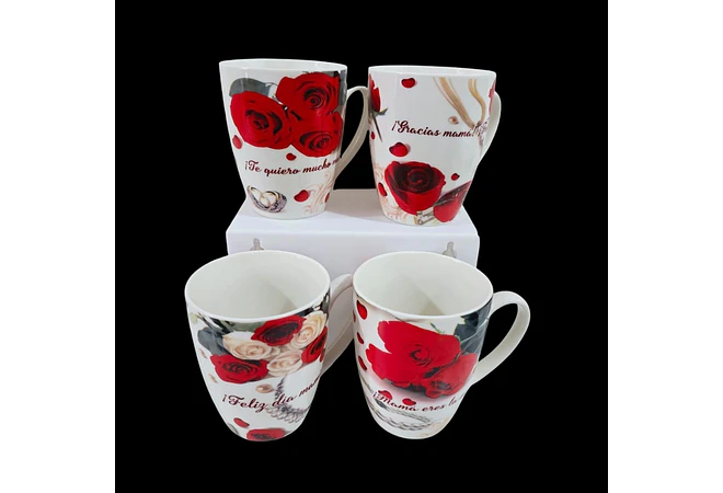 TAZA FELIZ DIA MAMÁ DE 350ML (AL AZAR) 🌸🤱🏾