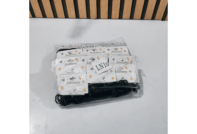 BOLSA CON 30 PAQ DE 10 DE DONITAS COLOR NEGRAS PARA EL CABELLO(300PZ) MOD# LN10👧🏽💜