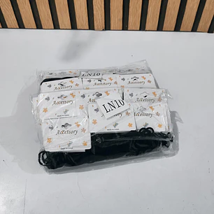 BOLSA CON 30 PAQ DE 10 DE DONITAS COLOR NEGRAS PARA EL CABELLO(300PZ) MOD# LN10👧🏽💜