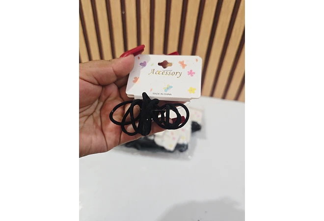 BOLSA CON 30 PAQ DE 10 DE DONITAS COLOR NEGRAS PARA EL CABELLO(300PZ) MOD# LN10👧🏽💜