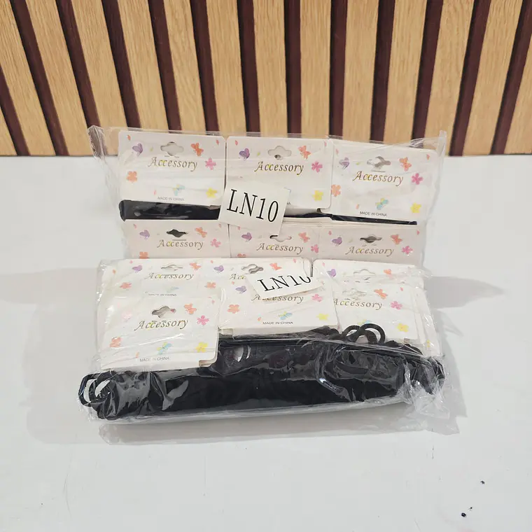 BOLSA CON 30 PAQ DE 10 DE DONITAS COLOR NEGRAS PARA EL CABELLO(300PZ) MOD# LN10👧🏽💜 4