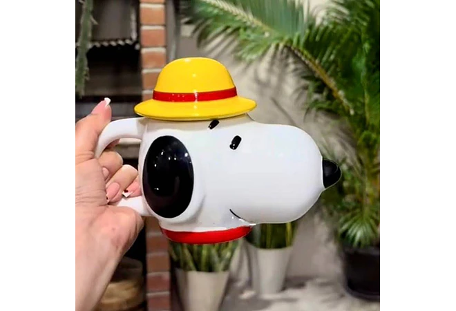 TAZA DE CERÁMICA DISEÑO SNOOPY DE 550ML