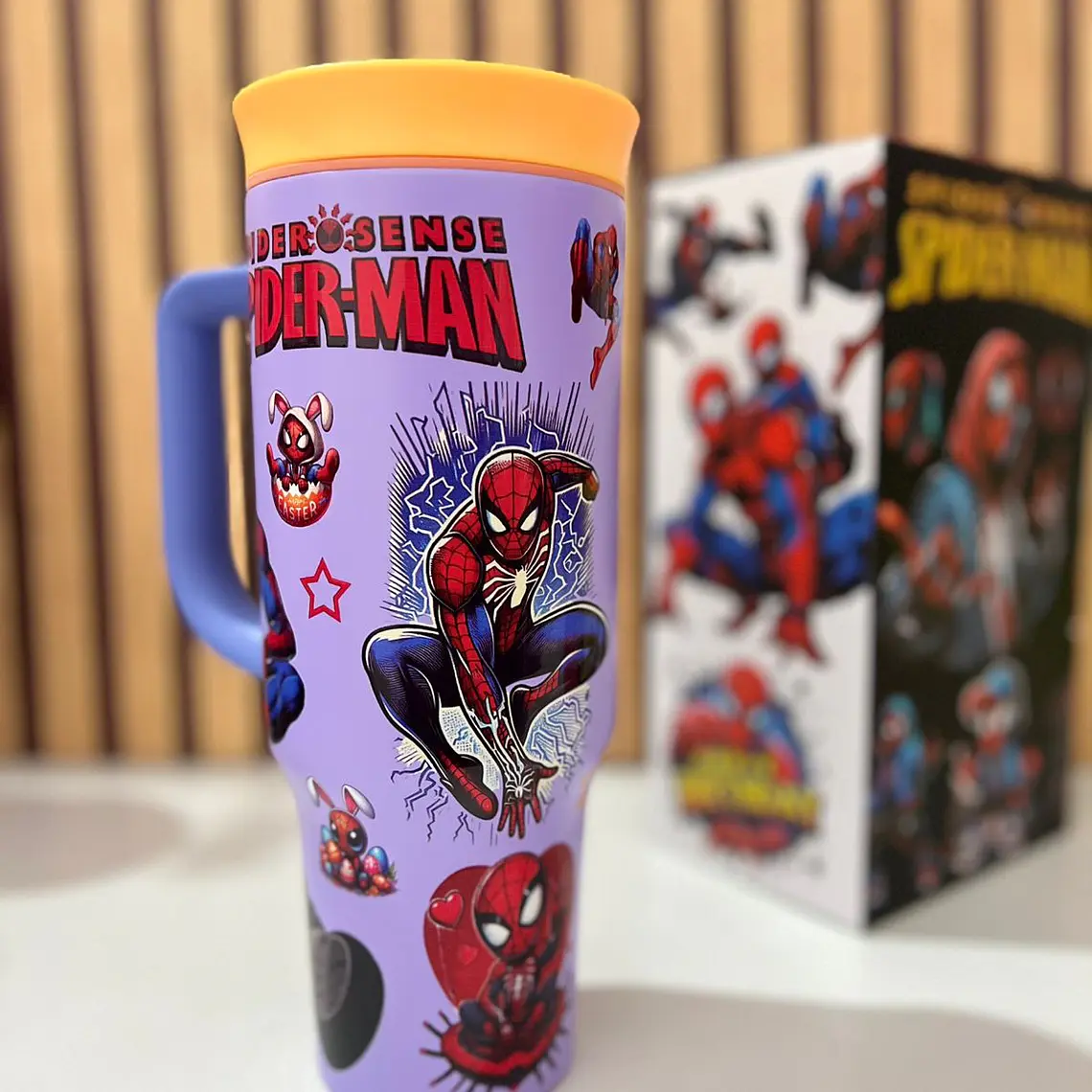 VASO TÉRMICO DE 1200ML DISEÑO SPIDERMAN MOD# 25-termo-142 2