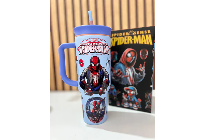 VASO TÉRMICO DE 1200ML DISEÑO SPIDERMAN MOD# 25-termo-142