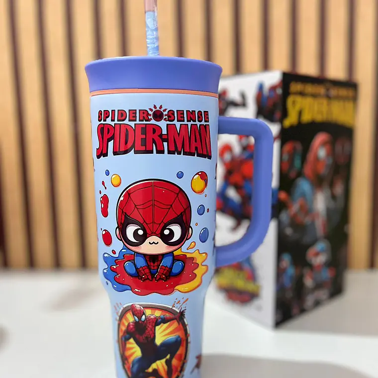VASO TÉRMICO DE 1200ML DISEÑO SPIDERMAN MOD# 25-termo-142 7