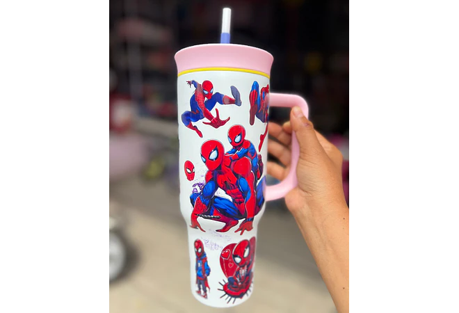 VASO TÉRMICO DE 1200ML DISEÑO SPIDERMAN MOD# 25-termo-142