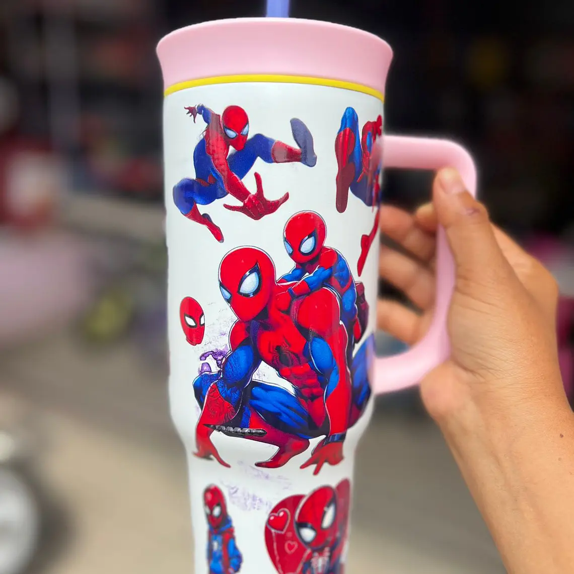 VASO TÉRMICO DE 1200ML DISEÑO SPIDERMAN MOD# 25-termo-142 8
