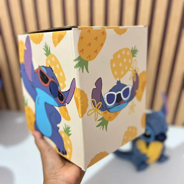TAZA DISEÑO STITCH CON UNA PIÑA DE 500ML MOD# 25-tcb-130 🍍 3