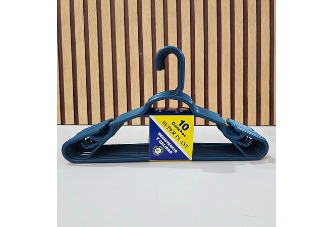 PAQ DE 10 GANCHOS DE COLORES PARA ROPA/ADULTO- COPIAR