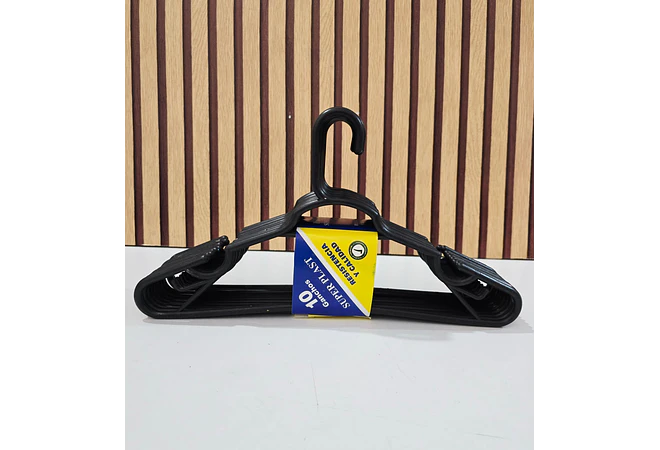 PAQ DE 10 GANCHOS DE COLORES PARA ROPA/ADULTO- COPIAR