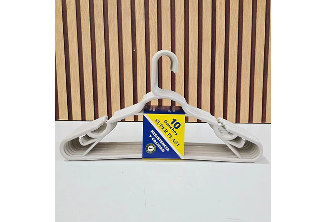 PAQ DE 10 GANCHOS DE COLORES PARA ROPA/ADULTO- COPIAR