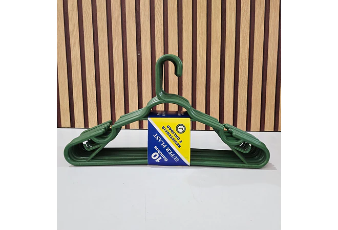 PAQ DE 10 GANCHOS DE COLORES PARA ROPA/ADULTO- COPIAR