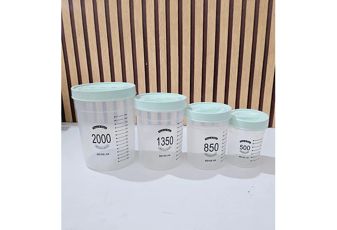 SET DE 4 CONTENEDORES BEI KE JIA DE DIFERENTES TAMAÑOS