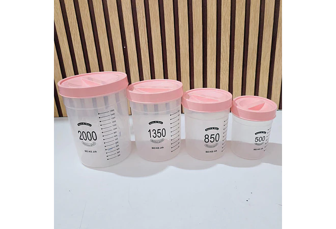 SET DE 4 CONTENEDORES BEI KE JIA DE DIFERENTES TAMAÑOS