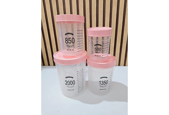 SET DE 4 CONTENEDORES BEI KE JIA DE DIFERENTES TAMAÑOS