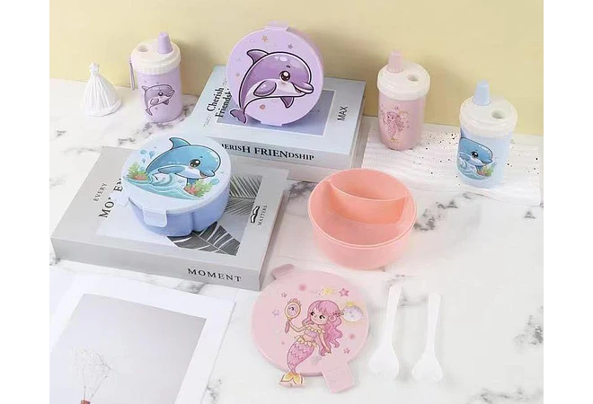 SET DE TUPPER CON VASITO PARA AGUA DE 400ML MOD# 2990