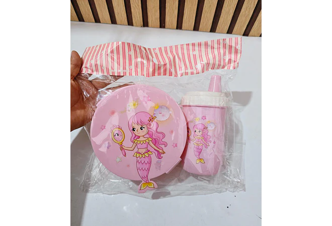 SET DE TUPPER CON VASITO PARA AGUA DE 400ML MOD# 2990