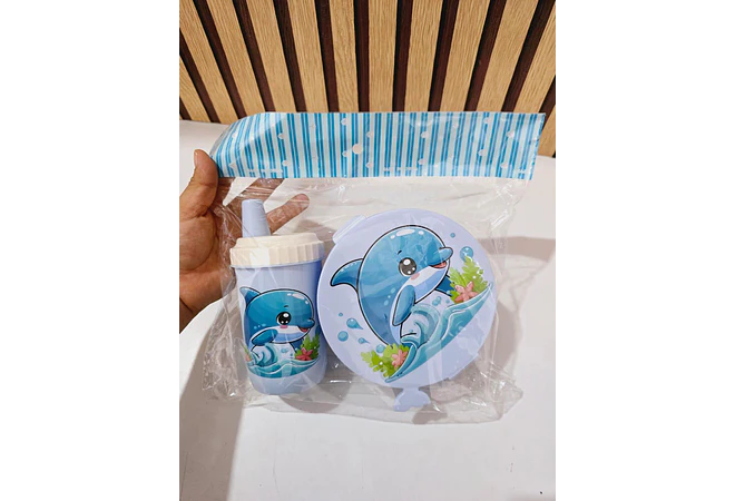 SET DE TUPPER CON VASITO PARA AGUA DE 400ML MOD# 2990