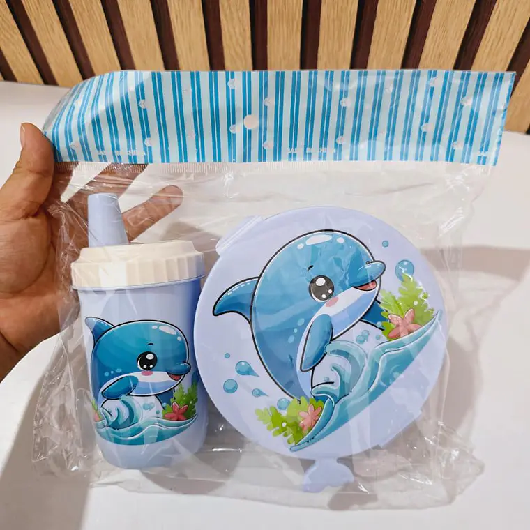 SET DE TUPPER CON VASITO PARA AGUA DE 400ML MOD# 2990 4