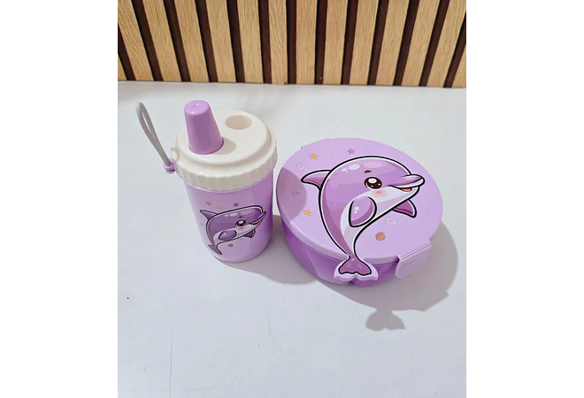 SET DE TUPPER CON VASITO PARA AGUA DE 400ML MOD# 2990