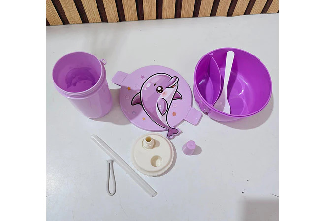 SET DE TUPPER CON VASITO PARA AGUA DE 400ML MOD# 2990