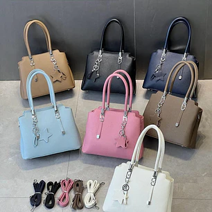 BOLSO DE MANO PARA DAMA CON COLGANTE ESTRELLA MOD# YGX-51  ⭐ 👜