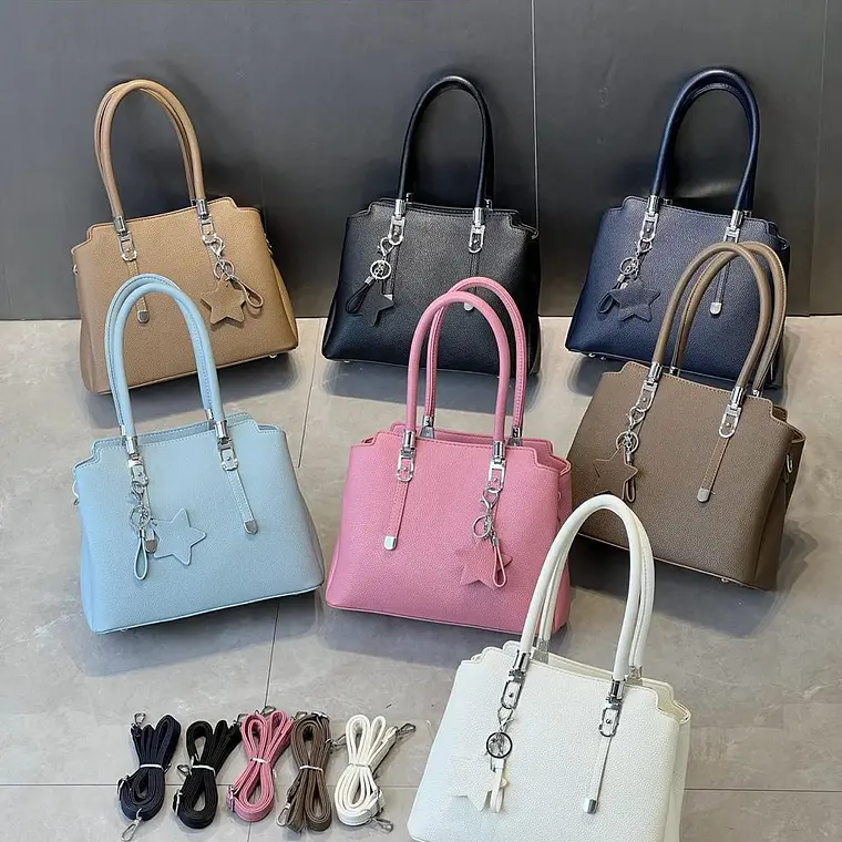 BOLSO DE MANO PARA DAMA CON COLGANTE ESTRELLA MOD# YGX-51  ⭐ 👜 1