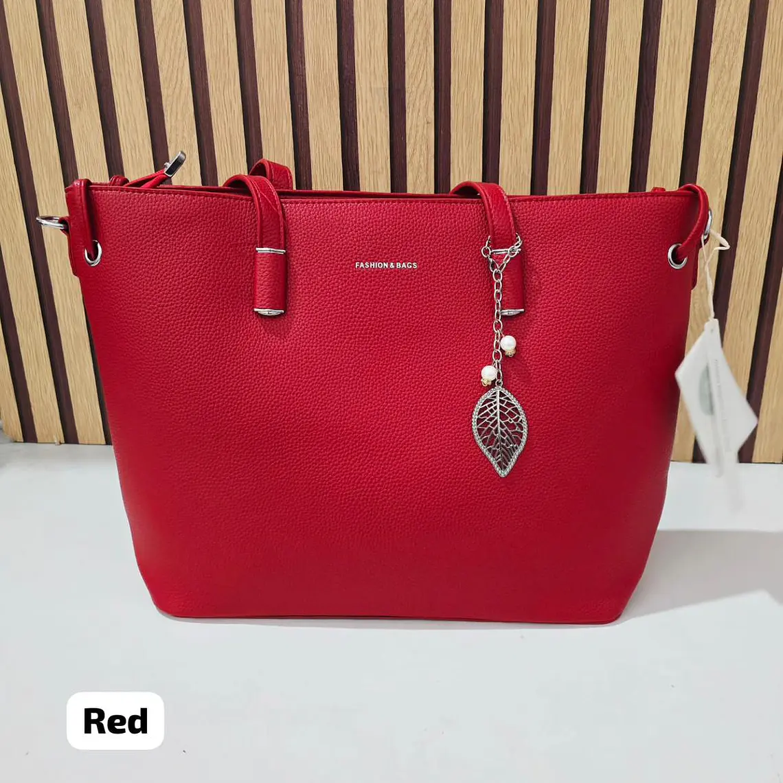 BOLSO GRANDE CON COLGANTE DE HOJA  MOD# XL-524 5