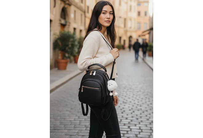 MINI MOCHILITA CON POMPON MOD# 067-149  🎒