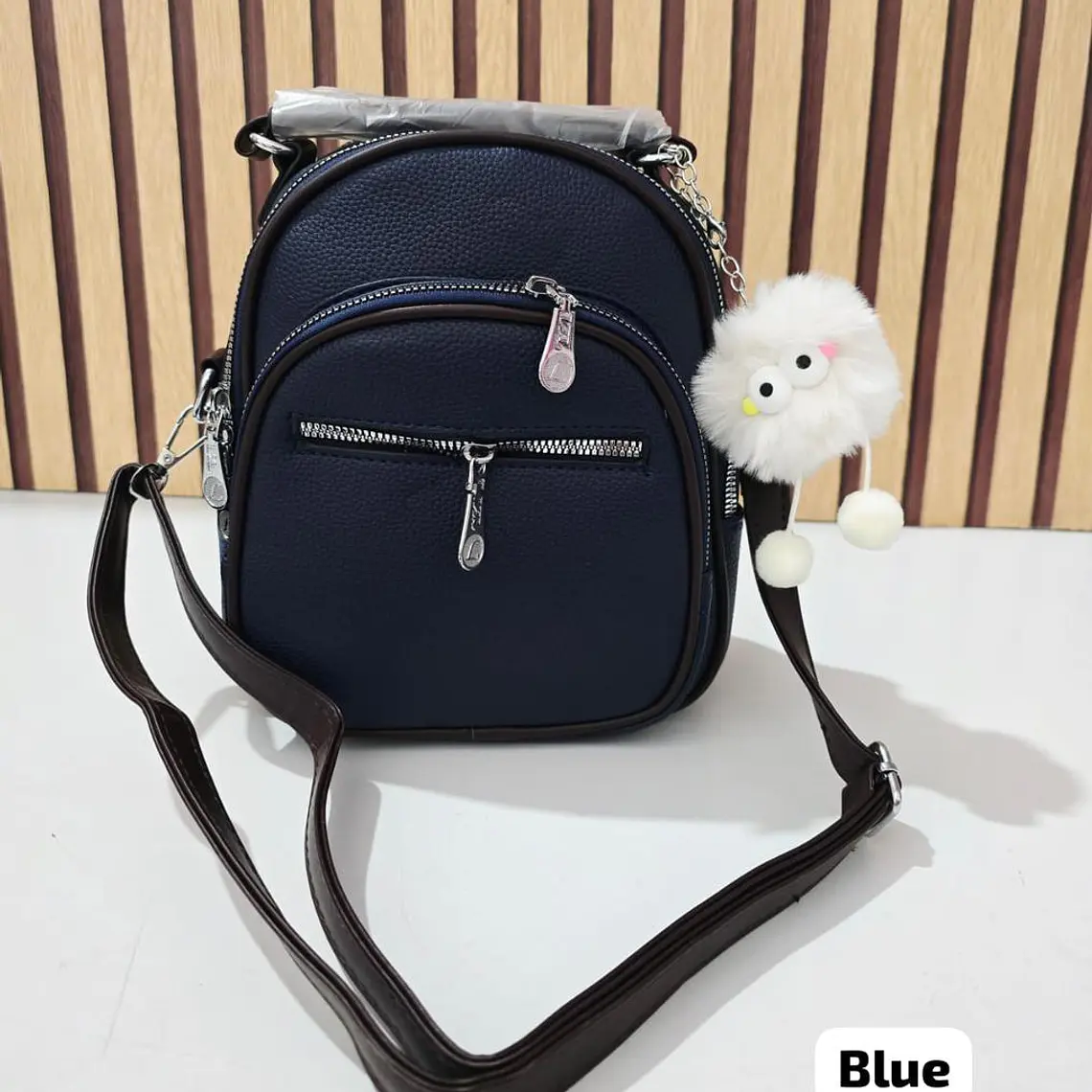 MINI MOCHILITA CON POMPON MOD# 067-149  🎒 3