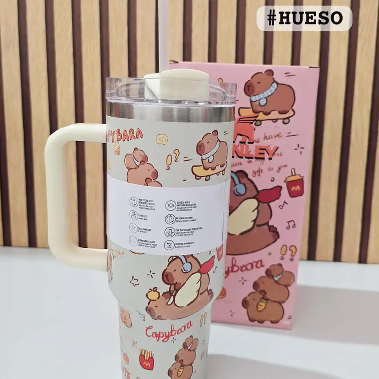 VASO TÉRMICO DE 1.2L /40oz CAPYBARA MOD #CWX-5261 2