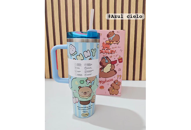 VASO TÉRMICO DE 1.2L /40oz CAPYBARA MOD #CWX-5261