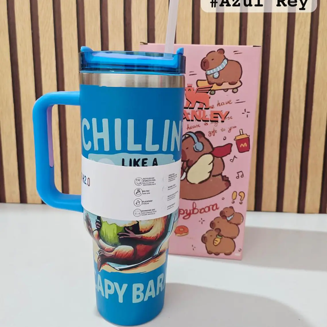 VASO TÉRMICO DE 1.2L /40oz CAPYBARA MOD #CWX-5261 5
