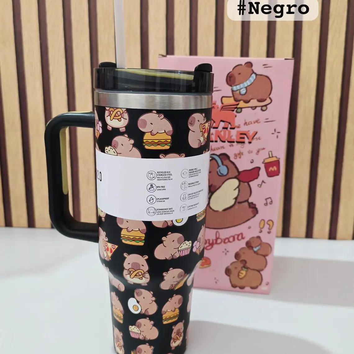 VASO TÉRMICO DE 1.2L /40oz CAPYBARA MOD #CWX-5261 7